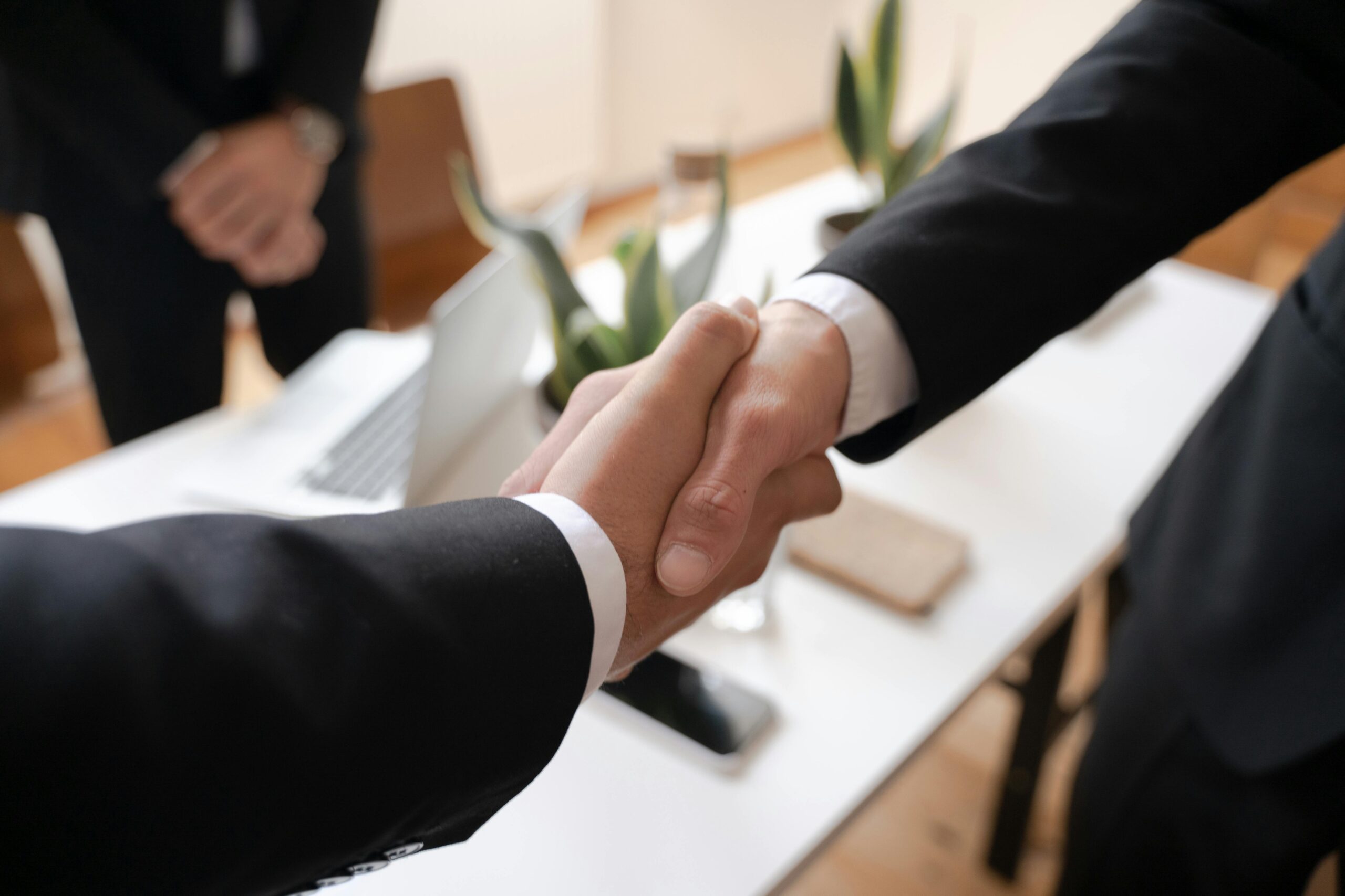handshake with a business coach
