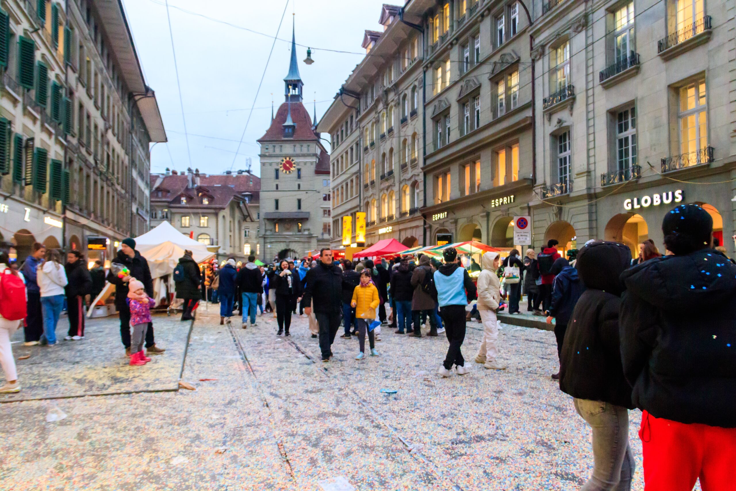 People shopping during the holiday season